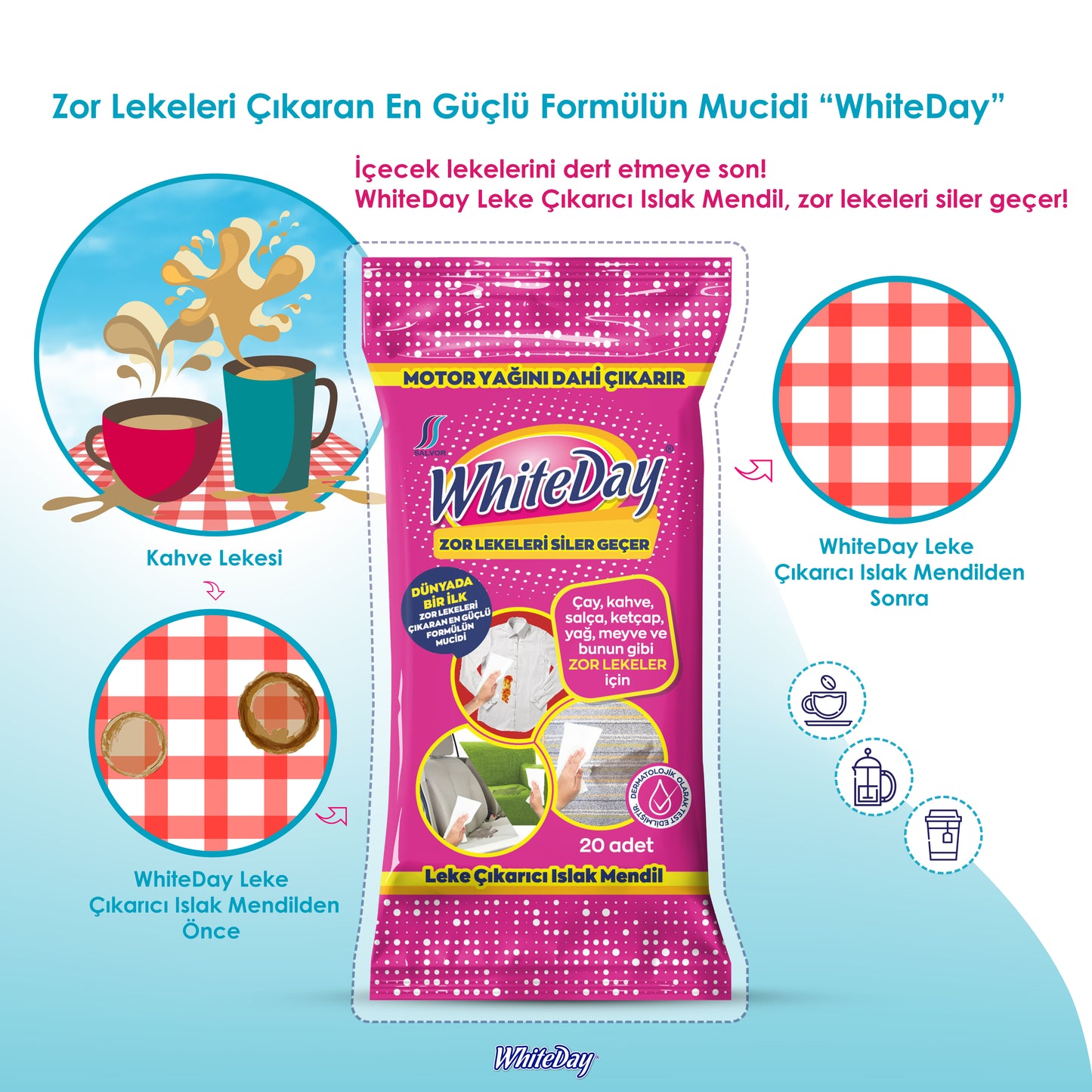 WhiteDay Leke Çıkarıcı Islak Mendil